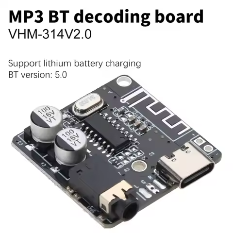 Car Bluetooth-compatible5.0 MP3 WAV Decoding Board Speaker Amplifier Audio Receiver Modules Support 