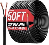 Energeaster 16 Gauge Electrical Wire 2 Conductor, 16 AWG Stranded PVC OFC Cable, 2 Core Flexible Ext