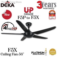 ❆♣DEKA KRONOS F5X / F5P CEILING FAN WITH REMOTE CONTROL (BLACK) DK10 56" REGULATOR