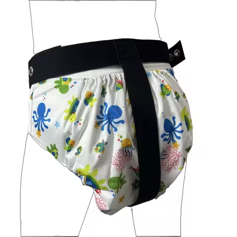 Lockable Diaper Belt ABDL Classic Soft Secure Strap Belt Diaper Lover Ddlg Sissy Wearing