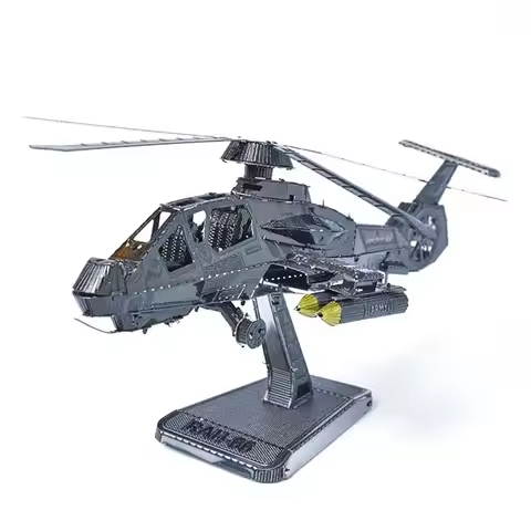 3D Metal Puzzle Comanche RAH-66 Attack helicopter DIY Handmade Assembly Model Puzzles Building Block
