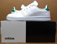 ✩Pair✩ 愛迪達 ADIDAS ADVANTAGE 男鞋 休閒運動 F36424 白綠 厚鞋墊 柔軟舒適 皮革面