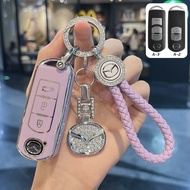 เคสสมาร์ทคีย์มาสด้าสำหรับ Mazda 2/3 Cx5 Cx8 Cx3พวงกุญแจ Mazda 3กุญแจครอบที่ใส่กุญแจ Mazda ปลอกกุญแจ 