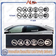 6 SYMBOLS CAR STICKER / 1 PAIR 2 PCS / CS373