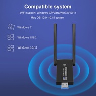 1300M USB3.0 Wireless Network Card External Antenna 2.4GHz 5GHz Dual Band Wireless Dongle Network Card Bluetooth-compatible for Laptop PC Mini Dongle