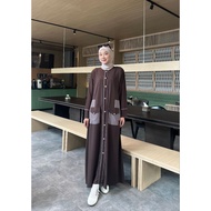 DUHA Simple black dubai Abaya by VELINO collection