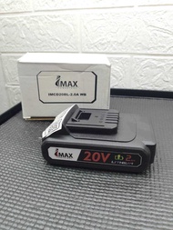 IMAX แบตเตอรี่ สว่านแบตมอเตอร์ไร้แปรงถ่าน 20v LI-ION 2.0Ah
