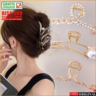 Jedai Korean Adult Pearl Butterfly Ribbon Hair Clip Aesthetic Cute Hair Accessories AK278