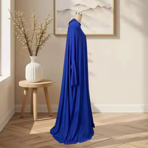 Women Batwing Abaya Loose Maxi Dress Muslim Modest Dubai Prayer Robe Casual Long Kaftan Burka Niqab 