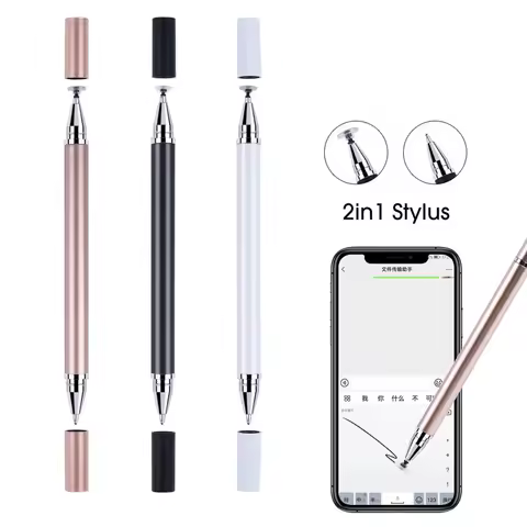 2 in 1 Universal Tablet Pen Stylus Pen Drawing Screen Touch Pencil for iPhone iPad Tablet Android Al
