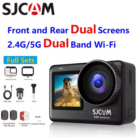 SJCAM SJ10 Pro Motion Camera Supersmooth 4K 60FPS Dual Screen 5G/2.4G Wifi Support Pre record Anti-S