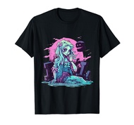 Anime Girl Zombie Halloween Costume Manga Otaku Women Kids T-Shirt