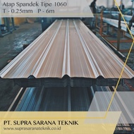 Atap Spandek T: 0.25 mm P: 6 meter Spandeck Zincalum baja ringan -