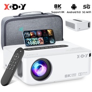 XGODY X1 Smart Proyektor Android 2+16GB 4K 12000 Lumens Dolby WiFi5 Bluetooth PS4 STB Free Gift