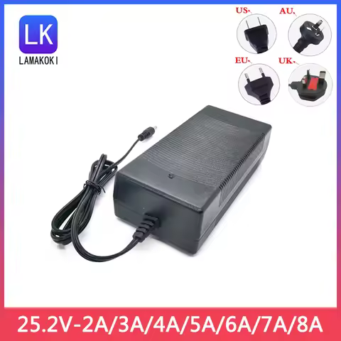 25.2V 2A 3A 4A 5A 6A 7A 8A Lithium Battery Charger 18650 Battery Charger 25.2v Constant Current Char