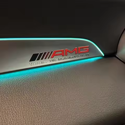 9x1.5 Metal Stickers Car Body Window Decor Emblem Interior Accessories For Mercedes Benz AMG A B C D