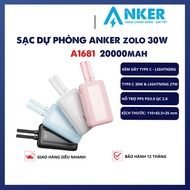 Pin sạc dự phòng Anker Zolo 30W 10000mAh 20000mAh 2 cổng 1C1A 2 cáp C-C C-L PD QC PPS