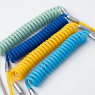 120w 6A Super Fast Charge Cable 1-2m Spring Cable USB For iPhone Support Fast Charging