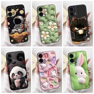 For Motorola Moto G35 G34 Cute Rabbit Panda Cartoon Pattern Casing MOTO G35 G34 XT2363-2 Black Silic