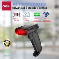 Deli Handheld USB / Wireless Barcode Scanner 1D Barcode Reader
