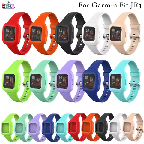 Sport Silicone Replacement Strap Band For Garmin Fit JR3 Activity Tracker JR 3 Bracelet Watchband Sm