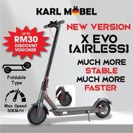 [RM45 VOUCHER] X Evo Electric Scooter Airless tyre Skuter Elektrik Adult 350w Dewasa Lipat Basikal Elektrik Foldable