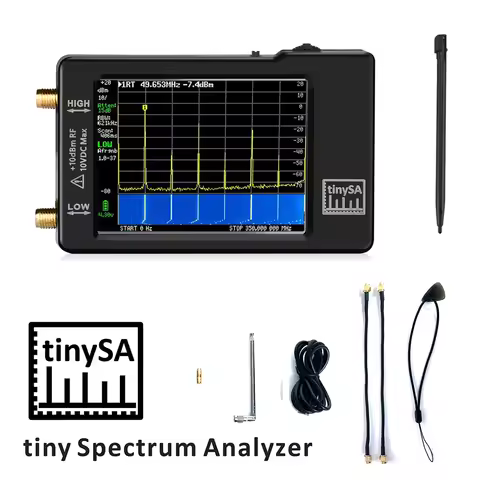 Upgraded Hand held tiny Spectrum analyzer TinySA 2.8" display 100kHz to 960MHz with ESD proteced Ver