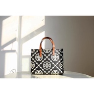 hot sale authentic tory burch bags women   TB TORY BURCH T Monogram Contrast Embossed Tote Bag tory burch official store