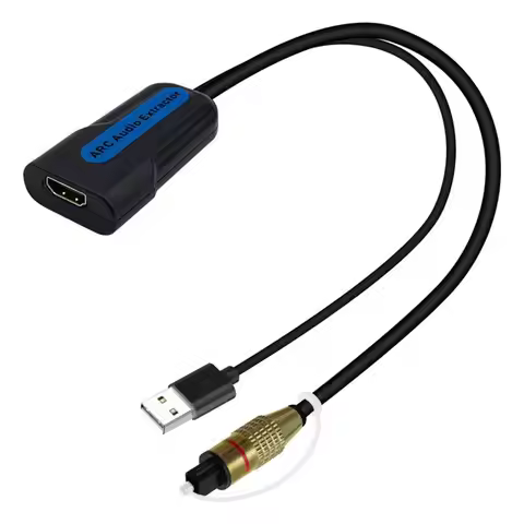 Audio Splitter Optical TOSLINK Stereo Out Splitter Audio Converter HD ARC Audio Extractor