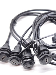 *#SG. M15USB mini Typec Panel Fixed Adapter Extension DATA Signal Male Female Waterproof DATA Cable