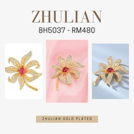 ZHULIAN [BH5037] BROOCH ZHULIAN KERONGSANG ZHULIAN GOLD PLATED EMAS ZHULIAN