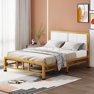 Tatami Bed Frame Folding beds for home use single bed iron wood panel office lunch bed Single Bed Frame Bed Frame Bed Frame With Mattress Floating Bed Frame Queen/King Size