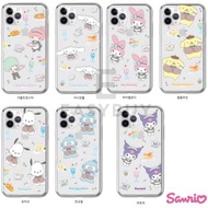 🇰🇷 Sanrio Kuromi Retro Coffee Clear Jelly Case 韓國 三麗鷗 布甸狗 Hello kittty 全包 透明 手機保護套 （多款型號）iPhone14 iPhone13 iPhone12 iPhone11 iPhone SE3 同時 適用 三星 Samsung Galaxy S22 Galaxy S21 Galaxy S21plus Galaxy S21 Galaxy S22 Ultra Galaxy S23 A53 A32 A系列 最新款式 正貨 韓國空運到港