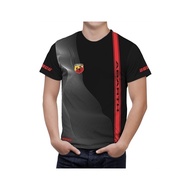 ABARTH 2026 FIAT black White Line Short Sleeve cool T shirt CAR car Graphics Tee