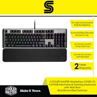 COOLER MASTER MasterKeys CK550 V2 Full RGB Mechanical Gaming Keyboard with Wrist Rest - Blue/Brown/R