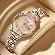 Bodega New Waterproof Calendar Women's Watch Women's Student Steel Band Korean Tiktok