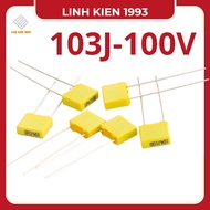 Set of 4 gold capacitors 103j100v capacitor 103j100v capacitor 103j100v capacitor 10nF
