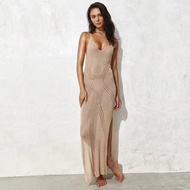 New Style Beach Long Skirt Sling Knit Bikini Vacation Long Skirt Bikini Beach Skirt