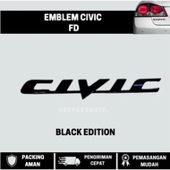 EMBLEM CIVIC FD || BLACK CIVIC FD EMBLEM || CIVIC EMBLEM