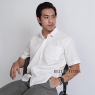 (BISA COD) KEMEJA PRIA LENGAN PENDEK / HEM PRIA LENGAN PENDEK HITAM PUTIH NAVY MAROON CASUAL KANTOR 