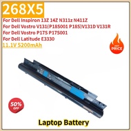 High Quality Laptop Battery 268X5 11.1V 5200mAh For Dell Vostro V131 V131D V131R P17S P17S001 Inspir