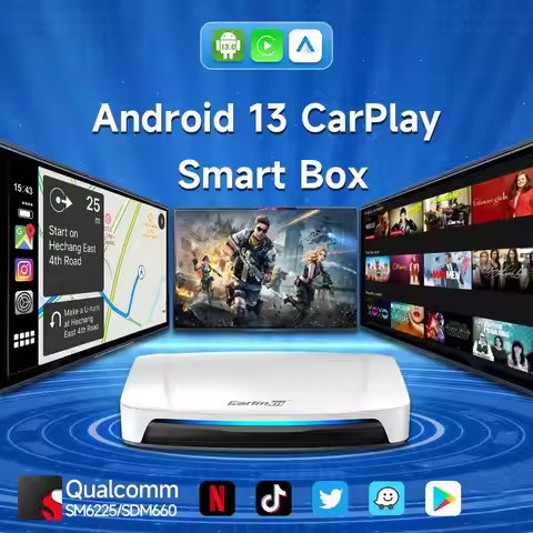 CarlinKit UHD TV Box 8+128G Wireless Carplay Android Auto AI Box SDM660 8-Cores HD Output Video Adap