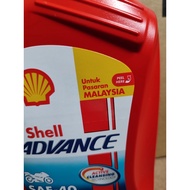 Shell Advance Motorcycle Engine Oil 4T AX3 SAE 40 1L Minyak Motosikal