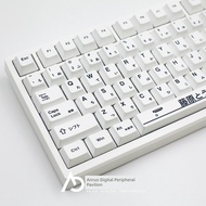 keycaps Minimal White AE86 Headline D Mechanical Keyboard Key Cap PBT Original 68/84/75/96/98/100 Ke