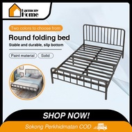 HARMONY HOME Bed Frame Metal Foldable Bed Queen King Size Adult Bed Homestay Bed Katil Besi Bedroom Furniture Tidur Iron