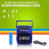 ◊Cod Kuku Am-038Bt Rechargeable Am/Fm Bluetooth Radio With Usb/Sd/Tf Mp3 Player