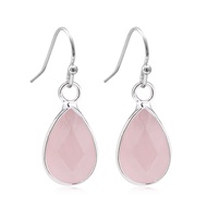 Natural Stone Earrings for Women Teardrop Agate Crystal Amazonite Dangle Earring Cute Elegant Class