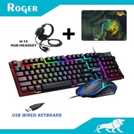 【Promotion】STX 540 Gaming Keyboard And Mouse Headset Set With Mouse Pad RGB Combo (4 in 1) RGB Keybo