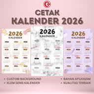 2026 CALENDAR A3+ SIZE CUSTOM AP120 CLIP VALVE CALENDAR PRINT CALENDAR