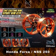 RAPIDO NSS250 Sport Rim Honda Forza CNC Casting Rim 628 Front 350*15 Rear 400*14 1 Set Front Rear